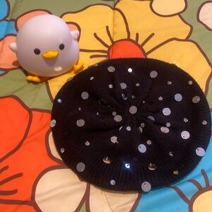 Joe Boxer sequined knit beret